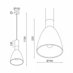 Подвесной светильник LeDron OVERAL WOOD OVERAL W Wood 130