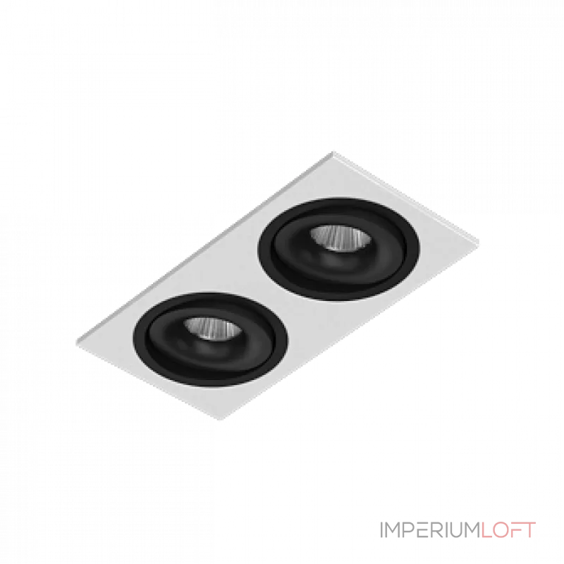 Встраиваемый поворотный светодиодный светильник LeDron MJ1006 MJ1006 SQ2 White-Black 4000K
