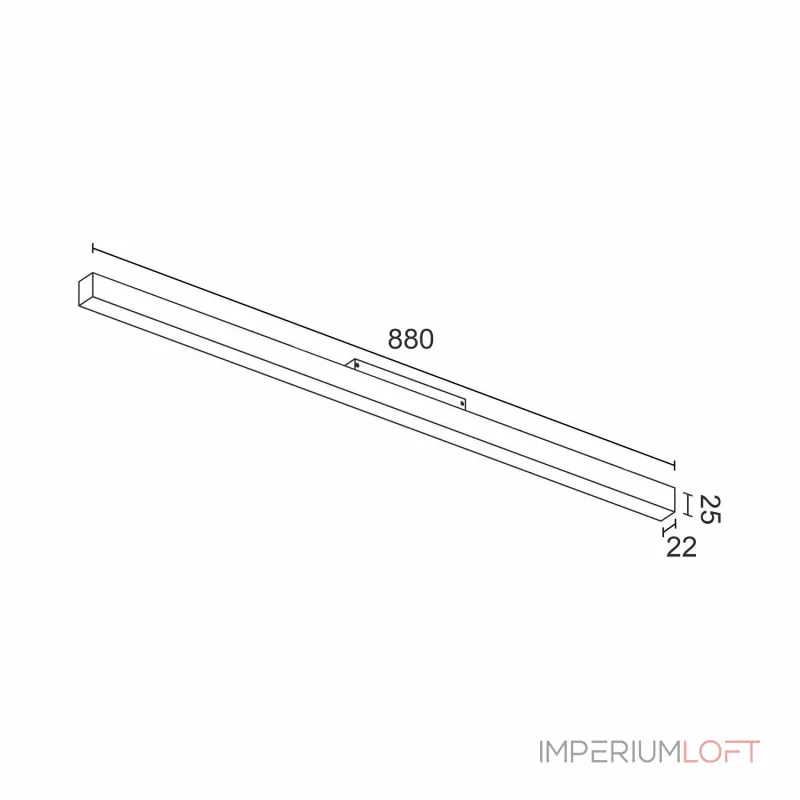 Светодиодный светильник для магнитной системы LeDron MATTE LINE MATTE LINE 880 Black 3K от ImperiumLoft