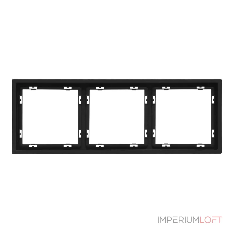 Рамка на 3 поста для розеток и выключателей LeDron 3 Frame PC Black