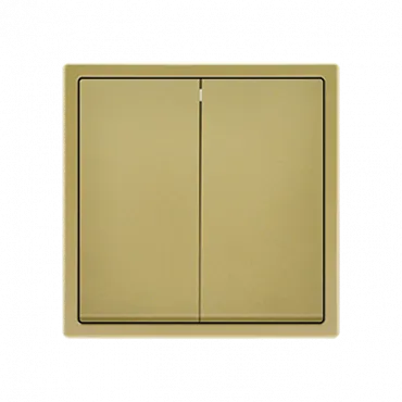 Выключатель двухклавишный звонкового типа LeDron 2G Reset Gold Выключатель двухклавишный звонкового типа LeDron 2G Reset Gold