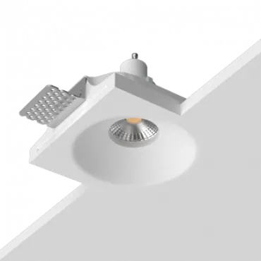 Встраиваемый гипсовый светильник под сменную лампу LeDron LUMI SQ1 112x112 D80