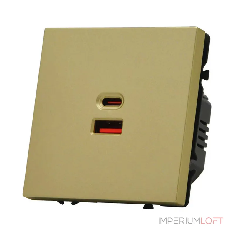 USB зарядное устройство типа A+С LeDron USB Socket A+C 65W Gold