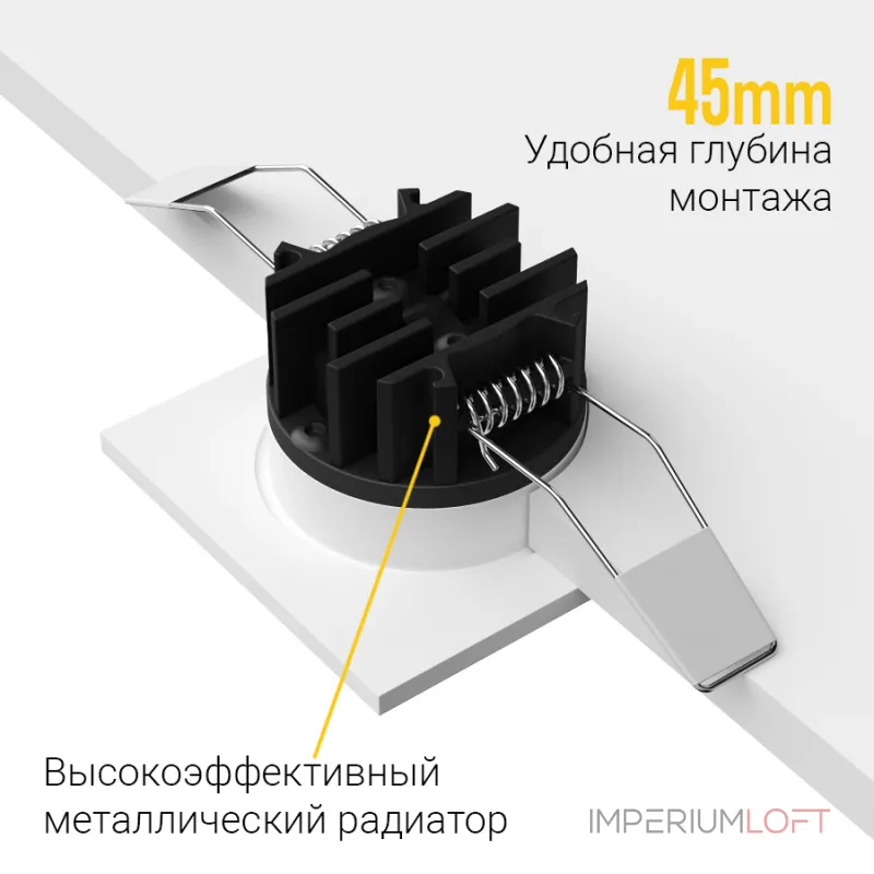 Встраиваемый светодиодный светильник LeDron GIZA MINI GIZA MINI SQ White Встраиваемый светодиодный светильник LeDron GIZA MINI GIZA MINI SQ White