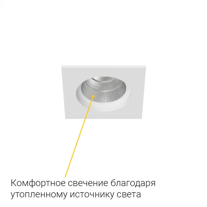 Встраиваемый светодиодный светильник LeDron BRUTAL BRUTAL SQ White 4000K от ImperiumLoft
