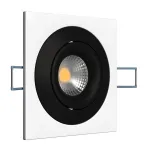 Встраиваемый поворотный светильник под сменную лампу LeDron AO1501006 SQ White-Black