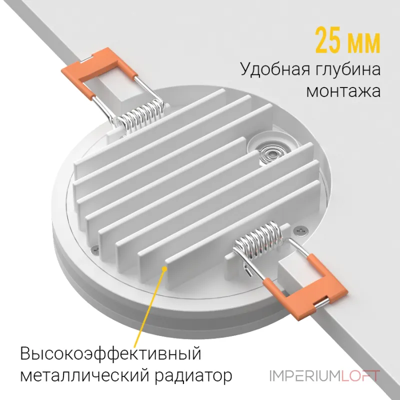 Встраиваемый светодиодный светильник LeDron LIP0906-10W-Y3000K Встраиваемый светодиодный светильник LeDron LIP0906-10W-Y3000K