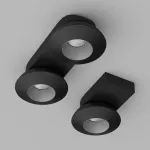 Потолочный поворотный светодиодный светильник LeDron KRIS SLIM KRIS SLIM Black-Grey TRIAC от ImperiumLoft