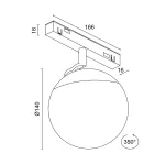 Светодиодный светильник для магнитной системы LeDron DY-02 DY-0230BR