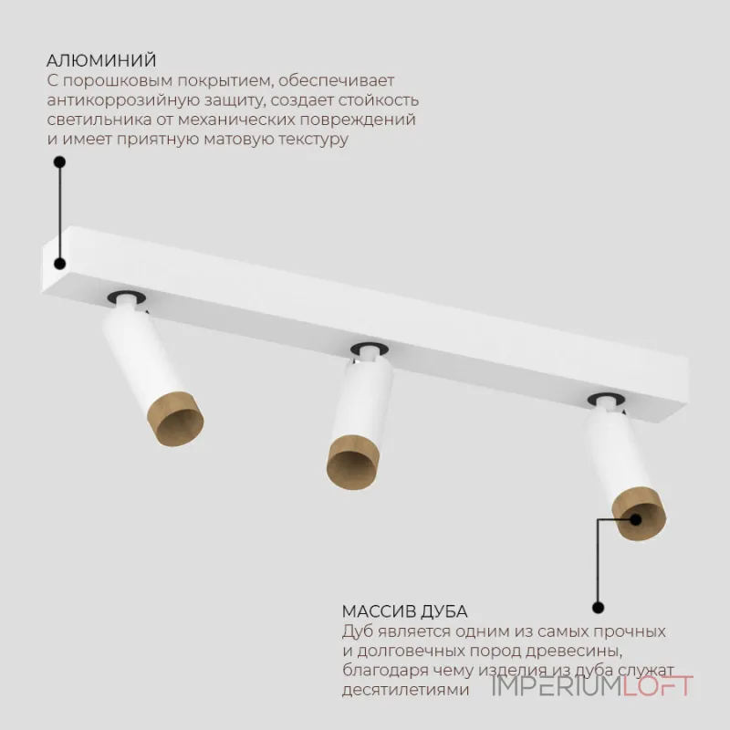 Потолочный светодиодный светильник LeDron SAGITONY SAGITONY E3 S40 Wooden White
