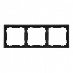 Рамка на 3 поста для розеток и выключателей LeDron 3 Frame PC Black