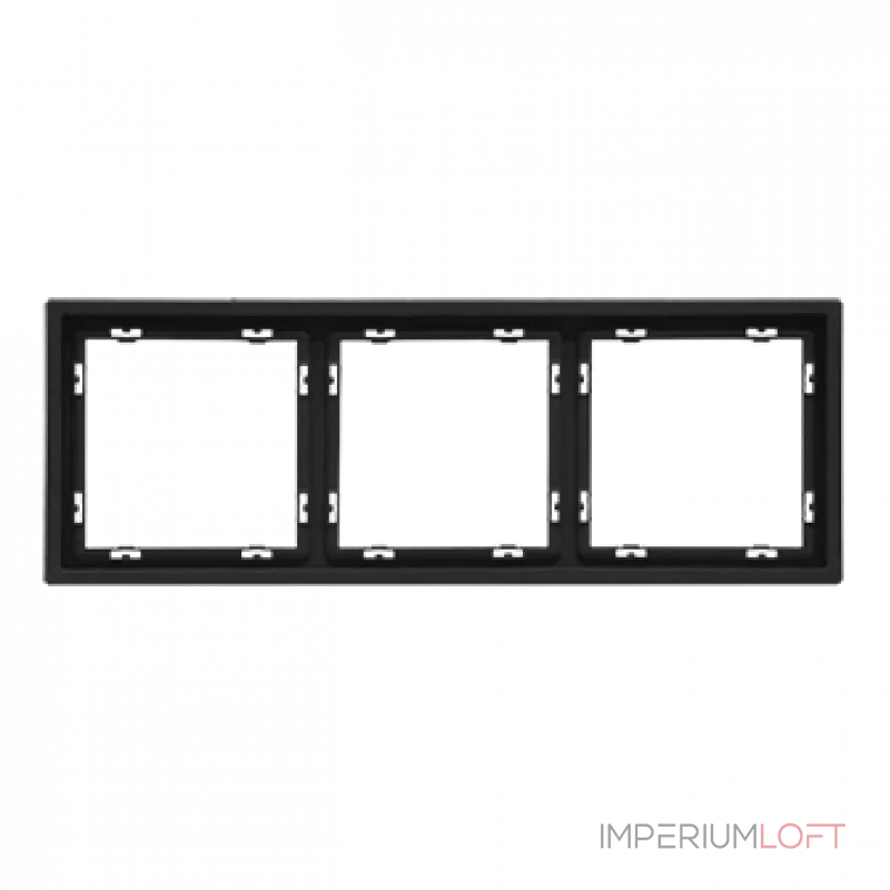 Рамка на 3 поста для розеток и выключателей LeDron 3 Frame PC Black