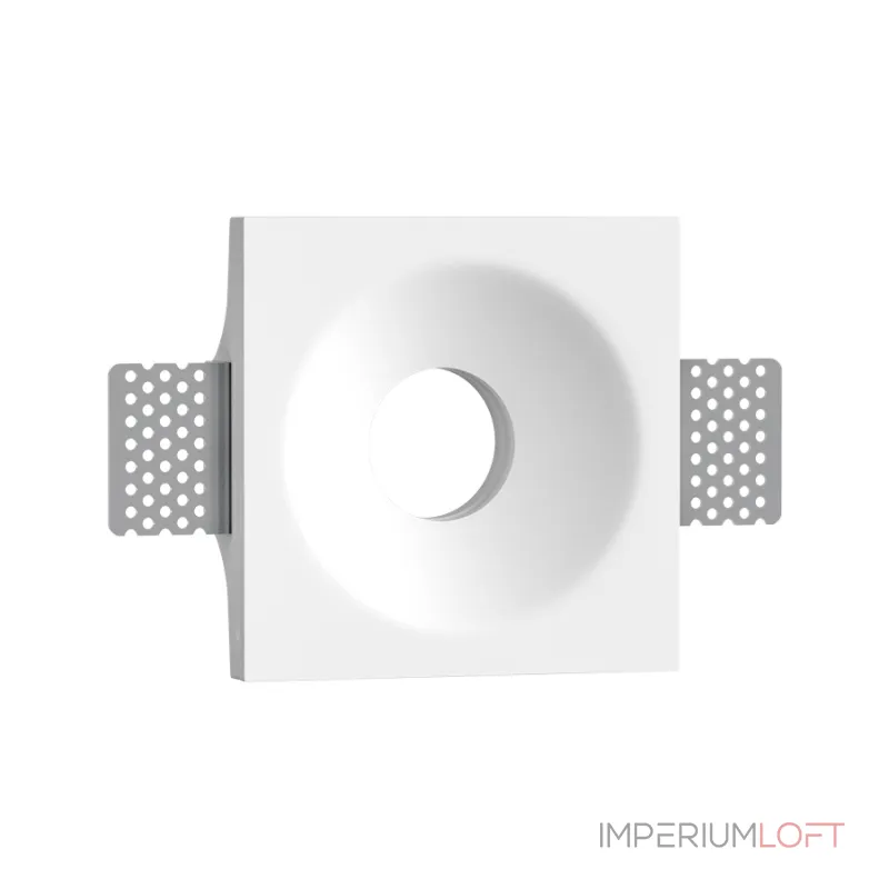 Встраиваемый гипсовый светильник под сменную лампу LeDron LUMI SQ1 112x112 D80