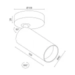 Потолочный поворотный светодиодный светильник LeDron SAGITONY SAGITONY R1 S40 W-Bl
