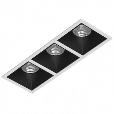 Встраиваемый светодиодный светильник LeDron RISE KIT RISE KIT 3 LED 3000K White-Black