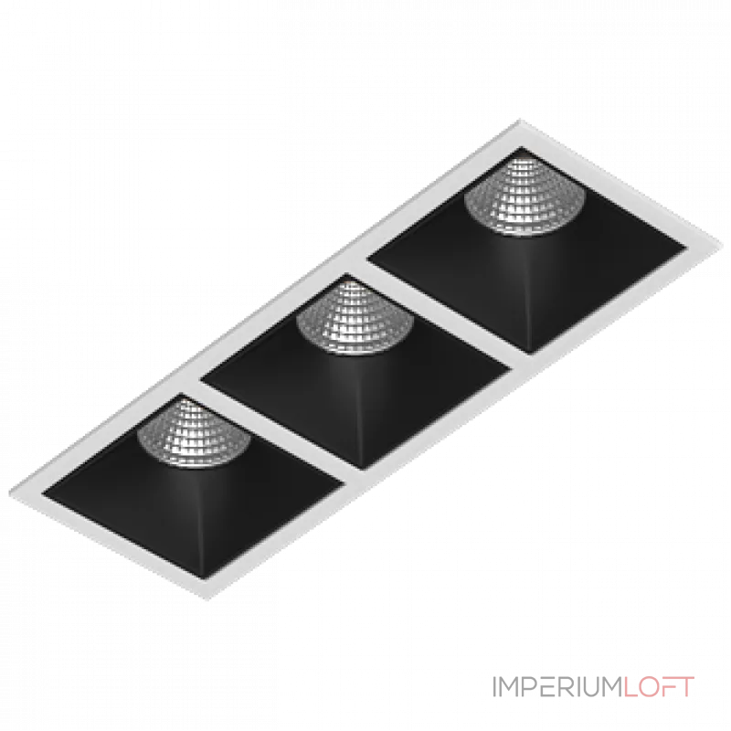 Встраиваемый светодиодный светильник LeDron RISE KIT RISE KIT 3 LED 3000K White-Black