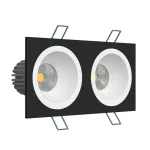 Встраиваемый светодиодный светильник LeDron LH07H-R LH07H-R SQ2 Black-White
