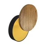 Настенный светодиодный светильник LeDron UFO UFO G2 Wooden Black-Gold
