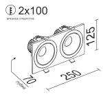 Встраиваемый поворотный светодиодный светильник LeDron MJ1006 MJ1006 SQ2 White-Black 4000K