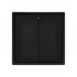 Двухклавишный выключатель LeDron 2 Gang 1 Way Black