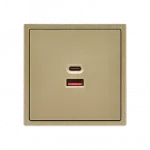 USB зарядное устройство типа A+С LeDron USB Socket A+C 65W Gold
