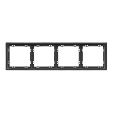 Рамка на 4 поста для розеток и выключателей LeDron 4 Frame PC Grey