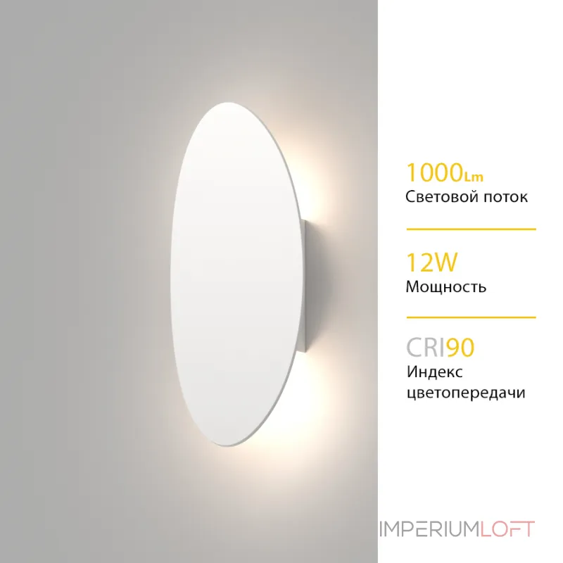Настенный светодиодный светильник LeDron OVAL ZD8174B-12W White