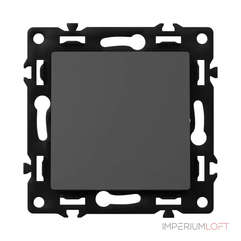 Переключатель одноклавишный перекрёстный FORKEL F55 1 Gang Intermediate F55 Black