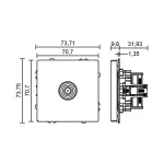 Телевизионная розетка LeDron Satellite Socket Grey