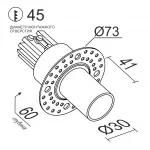 Встраиваемый светодиодный светильник LeDron SL74217/7W White+Amb