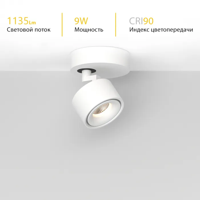 Потолочный поворотный светодиодный светильник LeDron SAGITONY SAGITONY R1 S75 White от ImperiumLoft