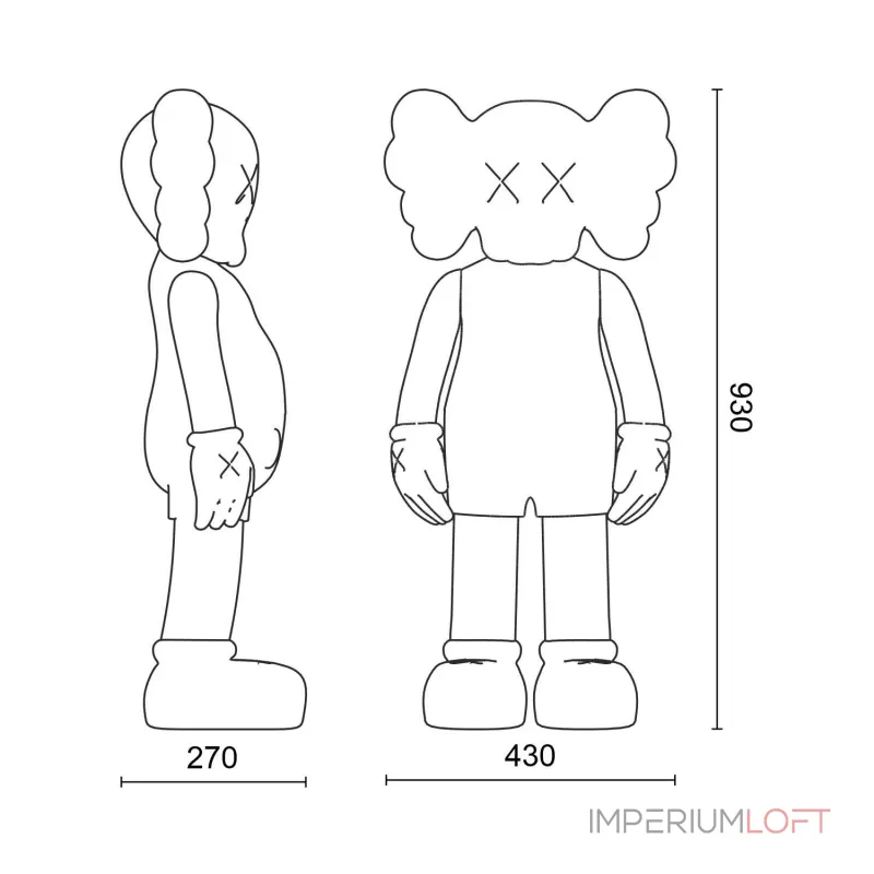 Дизайнерская статуэтка копилка LeDron KAWS Companion 93D black от ImperiumLoft Дизайнерская статуэтка копилка LeDron KAWS Companion 93D black от ImperiumLoft