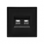Розетка компьютерная двойная LeDron Dual CAT 6 (DATA) Black