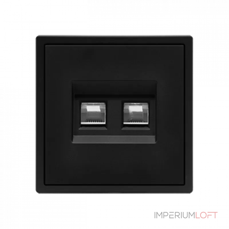 Розетка компьютерная двойная LeDron Dual CAT 6 (DATA) Black
