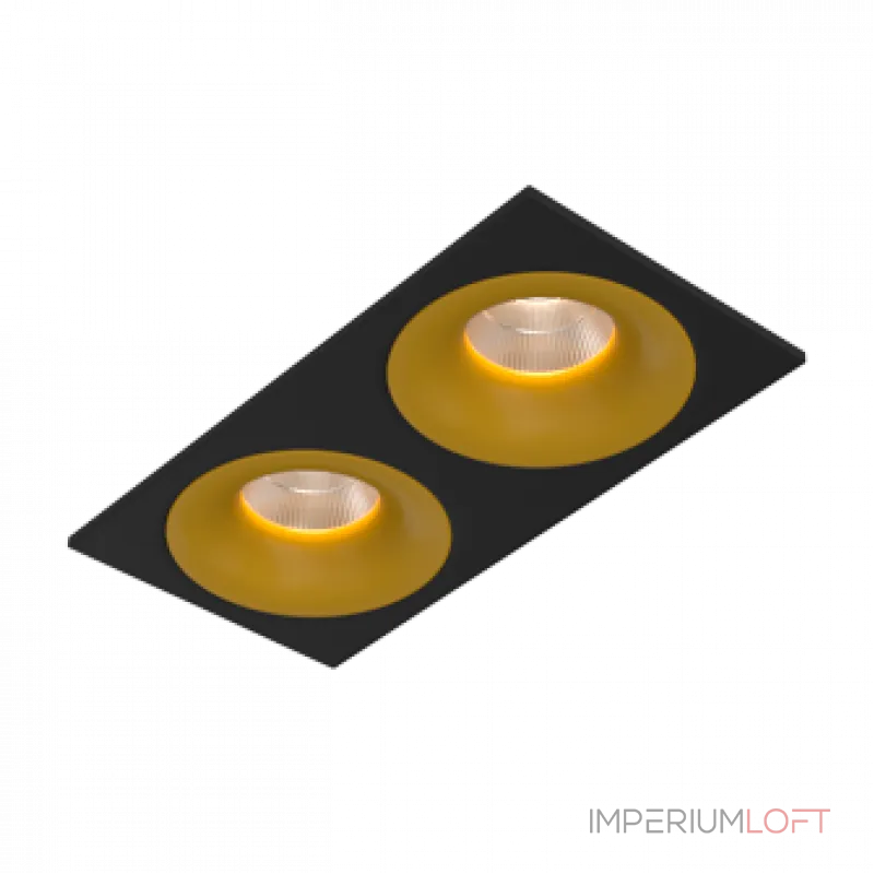 Встраиваемый светодиодный светильник LeDron LOFT LOFT SQ2 Black-Gold