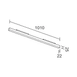 Светодиодный светильник (стеновой) для магнитной системы LeDron Sagi line SAGI LINE 1010 White 4K
