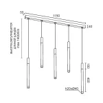 Подвесной светильник LeDron SAGITONY E T40 Wooden E5 T40 Wooden 100 Wh