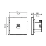 USB зарядное устройство типа A+С LeDron USB Socket A+C 65W Gold