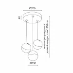 Подвесной светильник LeDron SAGITONY R T128 SAGITONY R3 T128 Dim White