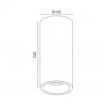 Потолочный светильник под сменную лампу LeDron MJ1027 MJ1027 Black 220mm от ImperiumLoft