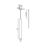 Подвесной светильник LeDron SAGITONY R BASIC T40 Wh 4K TRIAC