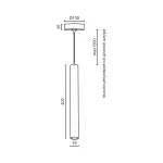 Подвесной светодиодный светильник Ledron SAGITONY R1 T40 Dim White-Black 4000K от ImperiumLoft
