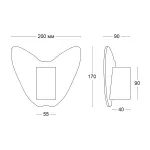 Настенный светодиодный светильник LeDron WINGS ZD8196-12W Black от ImperiumLoft