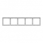 Рамка на 5 постов для розеток и выключателей LeDron 5 Frame PC White