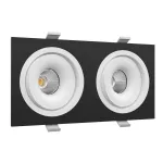 Встраиваемый поворотный светодиодный светильник LeDron MJ1006 MJ1006 SQ2 Black-White от ImperiumLoft