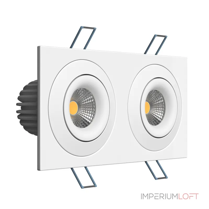 Встраиваемый поворотный светодиодный светильник LeDron LH07SB-R LH07SB-R SQ2 White 20W 3000K DIM TRIAC
