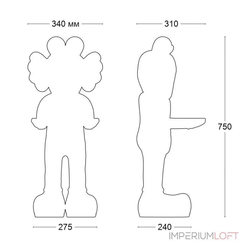 Дизайнерская статуэтка скульптура LeDron Лохматик 80C white от ImperiumLoft Дизайнерская статуэтка скульптура LeDron Лохматик 80C white от ImperiumLoft
