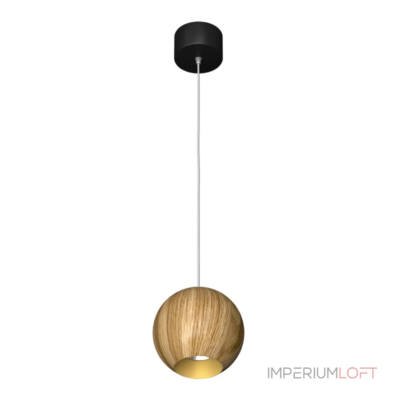 Подвесной светильник LeDron SPACE SPACE R130 Wooden Bl-Gl GU10
