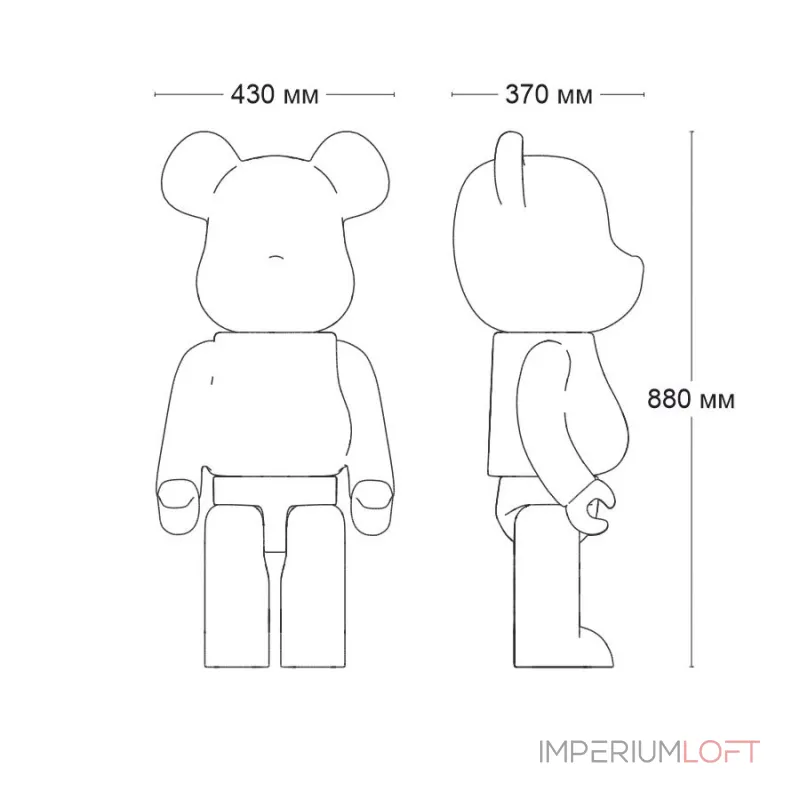 Статуэтка LeDron BEAR Mini BN95 Blue от ImperiumLoft Статуэтка LeDron BEAR Mini BN95 Blue от ImperiumLoft