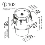 Встраиваемый поворотный светодиодный светильник LeDron EVA DANNY MINI EVA DANNY MINI White-Black 4000K от ImperiumLoft